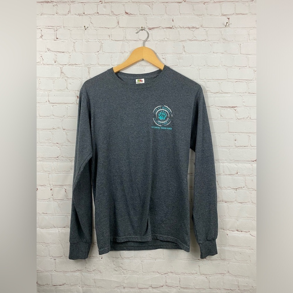 Great Smoky Mountains Womens Size Small Gray T-shirt Fruit of the Loom HD Cotton